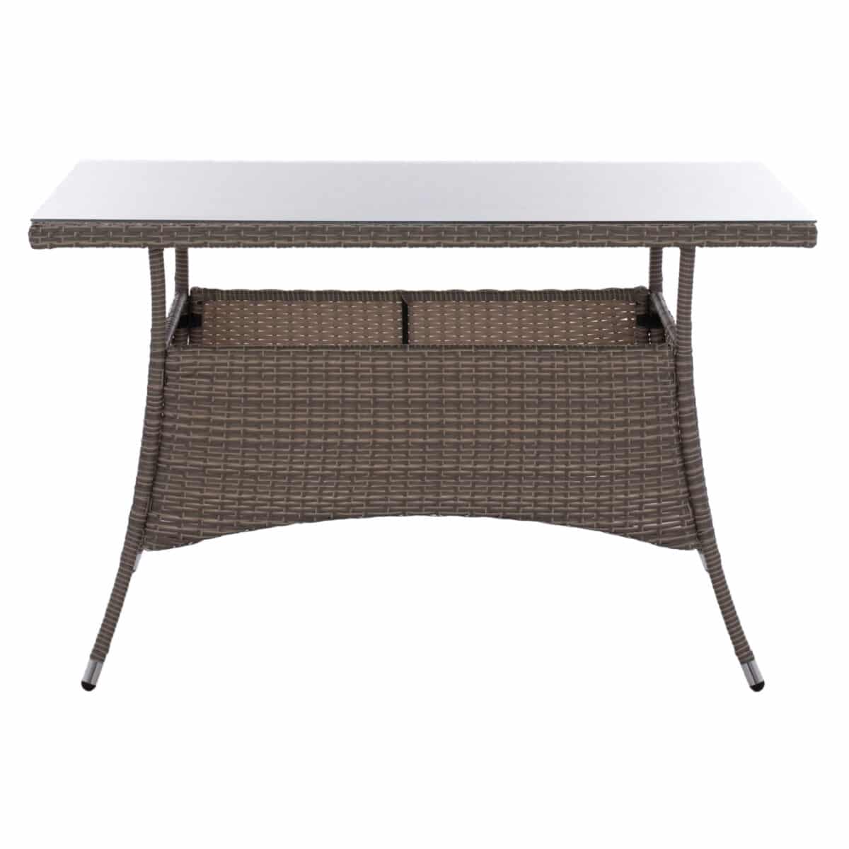 ΤΡΑΠΕΖΙ ΜΕΤΑΛΛΙΚΟ MILITARY RATTAN ΓΚΡΙ HM5141.31 120x70x75Υ εκ. - Image 3