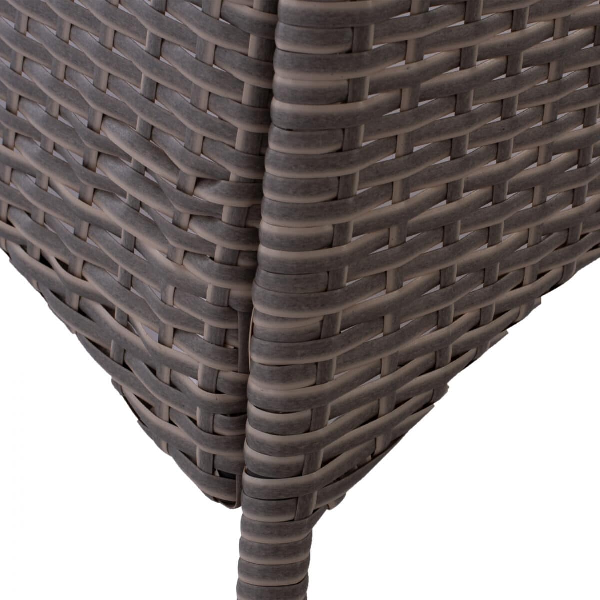 ΤΡΑΠΕΖΙ ΜΕΤΑΛΛΙΚΟ MILITARY RATTAN ΓΚΡΙ HM5141.31 120x70x75Υ εκ. - Image 7