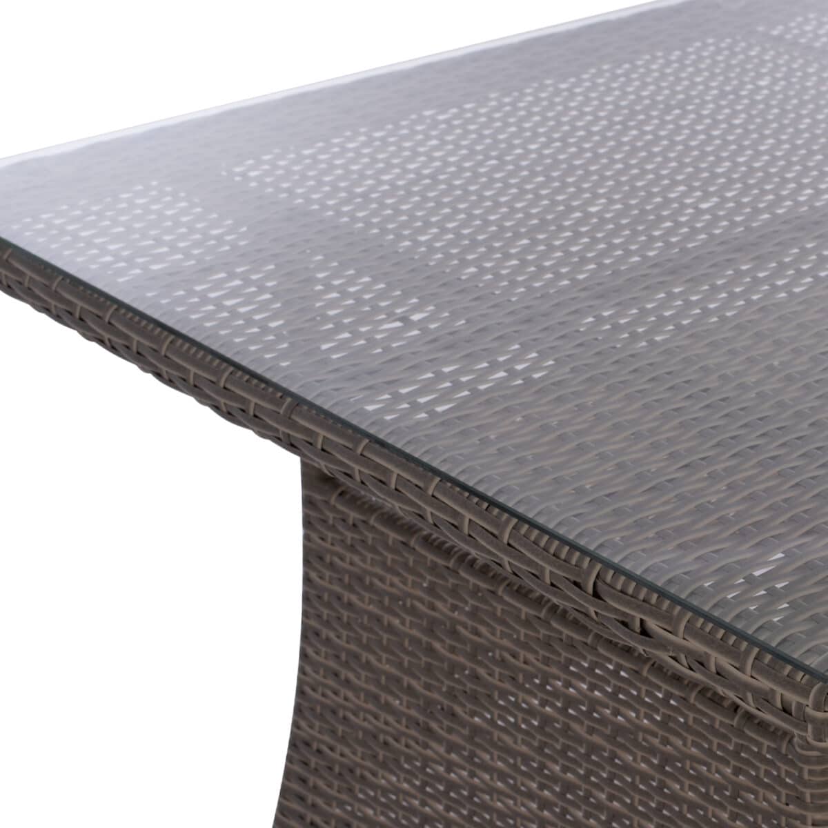 ΤΡΑΠΕΖΙ ΜΕΤΑΛΛΙΚΟ MINSK RATTAN ΓΚΡΙ HM5507.01 150x90x75Υ εκ. - Image 4