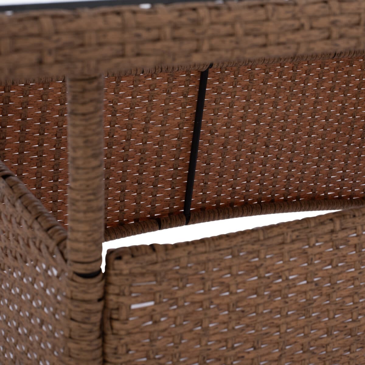 ΤΡΑΠΕΖΙ ΜΕΤΑΛΛΙΚΟ MILITARY RATTAN ΜΠΕΖ ΚΑΦΕ HM5141.32 120x70x75Υ εκ. - Image 7