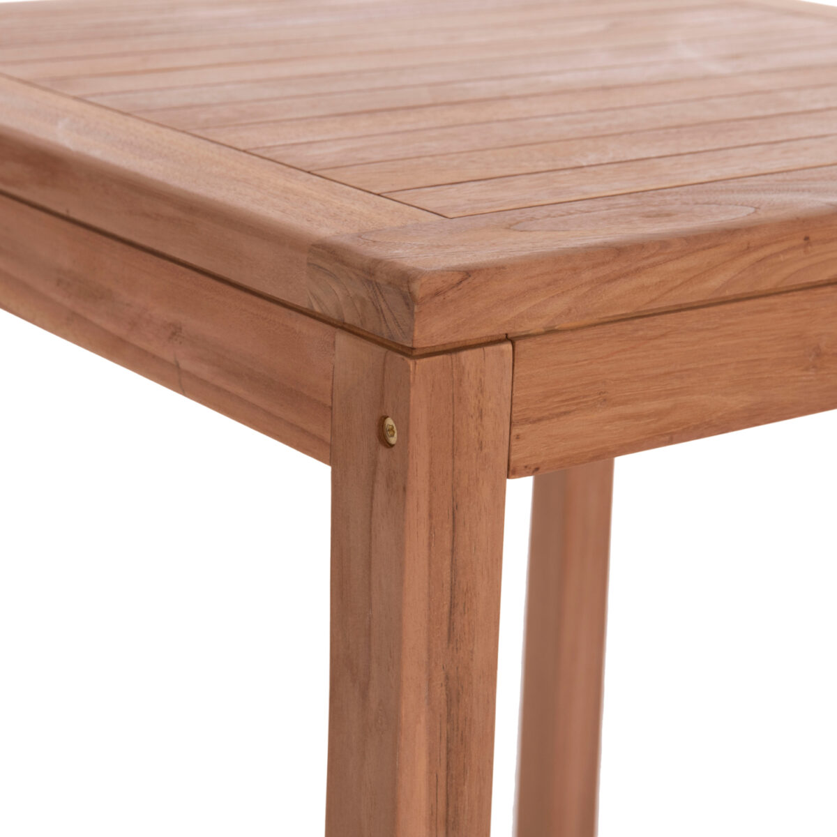 ΤΡΑΠΕΖΙ ΜΠΑΡ ΤΕΤΡΑΓΩΝΟ PRESSCOT HM18113 ΞΥΛΟ TEAK ΣΕ ΦΥΣΙΚΟ 70x70x105Υεκ. - Image 7