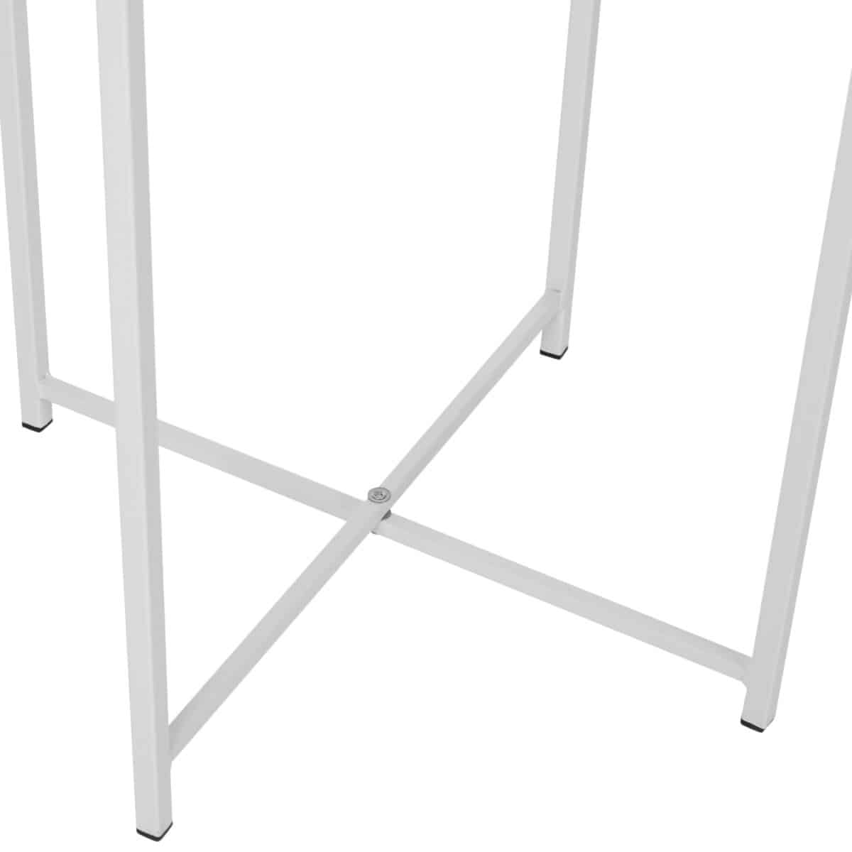 ΤΡΑΠΕΖΙ ΠΤΥΣΣΟΜΕΝΟ ΜΕ ΑΠΟΣΠΩΜΕΝΟ ΔΙΣΚΟ SAMUEL ΜΕΤΑΛΛΙΚΟ ΛΕΥΚΟ Φ45x52 εκ. HM5287.02 - Image 7