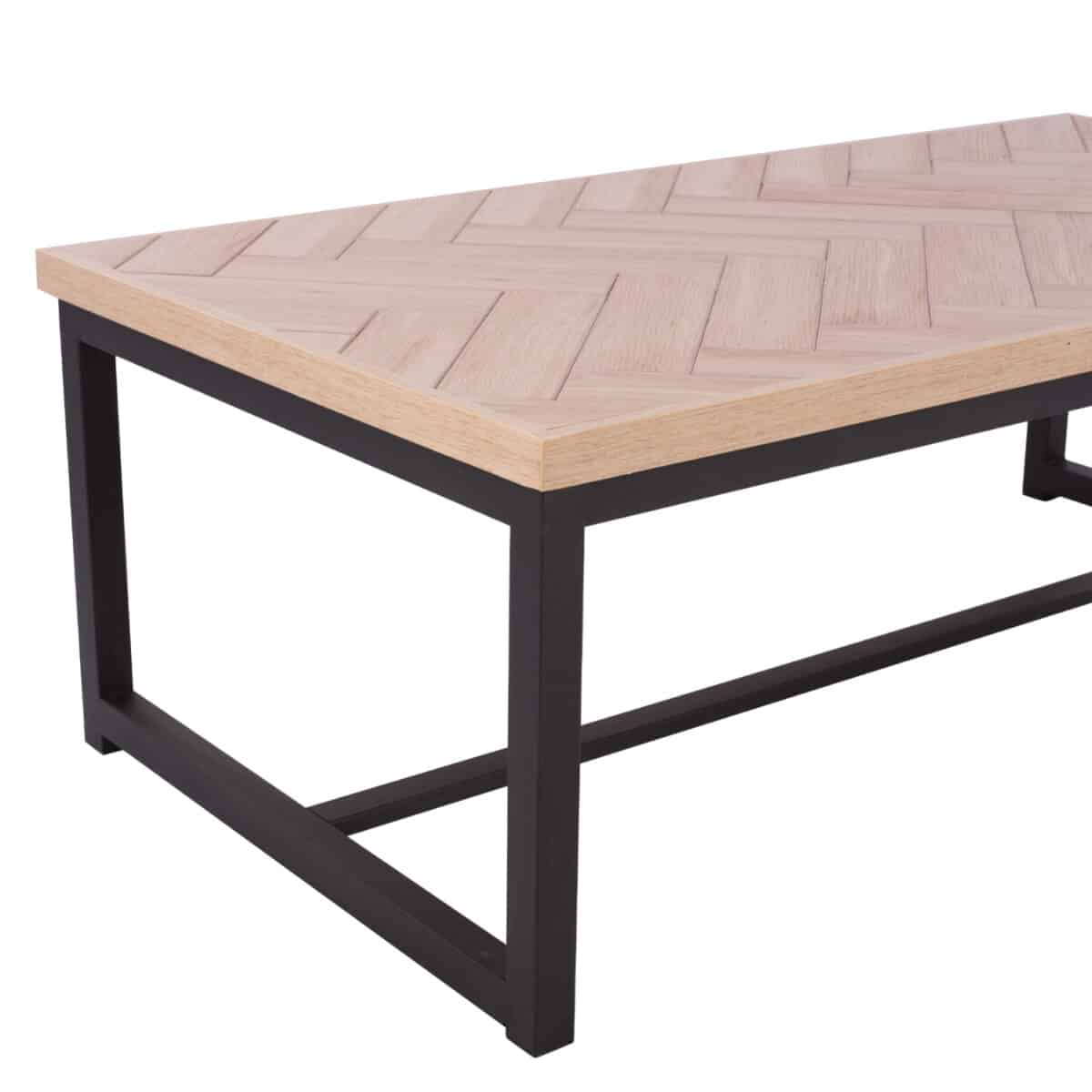 ΤΡΑΠΕΖΙ ΣΑΛΟΝΙΟΥ CHANELLE ΣΕ ΦΥΣΙΚΟ ΧΡΩΜΑ ΜΕ ΜΑΥΡΑ ΠΟΔΙΑ 110x59x38Y εκ. HM8648 - Image 4