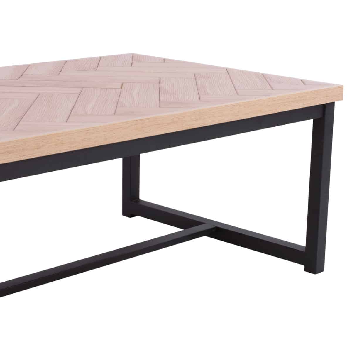 ΤΡΑΠΕΖΙ ΣΑΛΟΝΙΟΥ CHANELLE ΣΕ ΦΥΣΙΚΟ ΧΡΩΜΑ ΜΕ ΜΑΥΡΑ ΠΟΔΙΑ 110x59x38Y εκ. HM8648 - Image 5