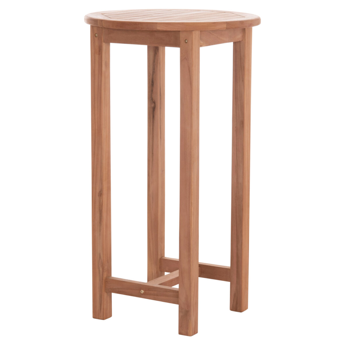 ΤΡΑΠΕΖΙ/ΣΤΑΝΤ ΜΠΑΡ ΣΤΡΟΓΓΥΛΟ PRESSCOT HM18114 ΞΥΛΟ TEAK--ΦΥΣΙΚΟ Φ60x105Υεκ. - Image 4