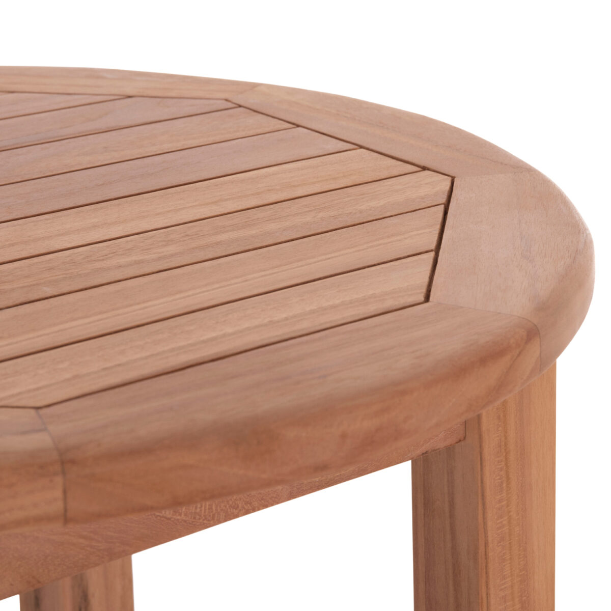 ΤΡΑΠΕΖΙ/ΣΤΑΝΤ ΜΠΑΡ ΣΤΡΟΓΓΥΛΟ PRESSCOT HM18114 ΞΥΛΟ TEAK--ΦΥΣΙΚΟ Φ60x105Υεκ. - Image 6