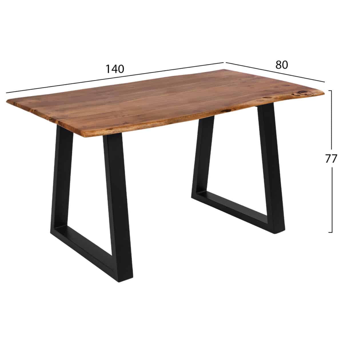 trapezi-trapezarias-fb9816311-masif-xylo-1 ΤΡΑΠΕΖΙ ΤΡΑΠΕΖΑΡΙΑΣ MONTANA SLIM HM8163.11 ΞΥΛΟ ΑΚΑΚΙΑΣ ΣΕ ΦΥΣΙΚΟ 140x80x77Υ - Image 2