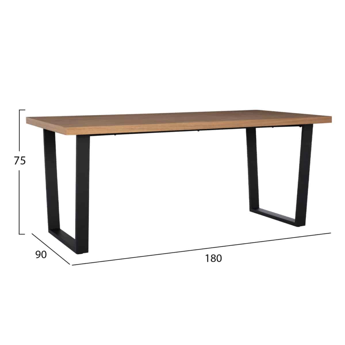 ΤΡΑΠΕΖΙ ΤΡΑΠΕΖΑΡΙΑΣ ASTORIA HM9012 ΜΕ ΚΑΠΛΑΜΑ ΔΡΥΟΣ ΣΕ ΣΤΥΛ ΡΟΥΣΤΙΚ 180X90X75Yεκ. 40mm ΠΑΧΟΣ - Image 2