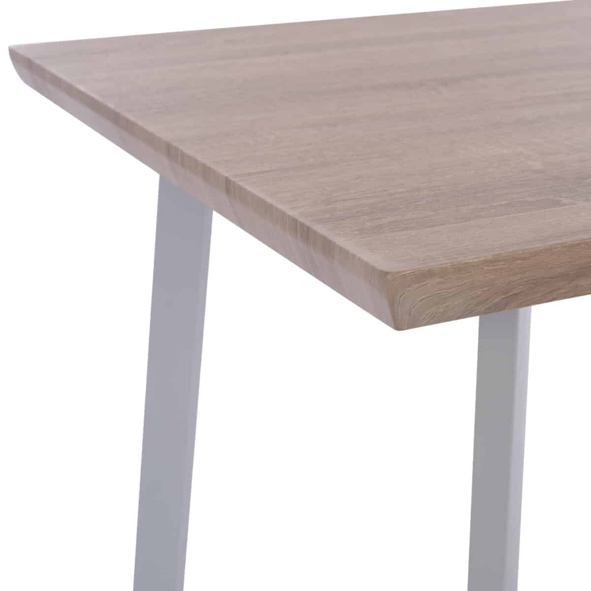 ΤΡΑΠΕΖΙ ΤΡΑΠΕΖΑΡΙΑΣ OFIRA 140X80 SONAMA ΜΕ ΛΕΥΚΑ ΠΟΔΙΑ HM8374.02 - Image 4