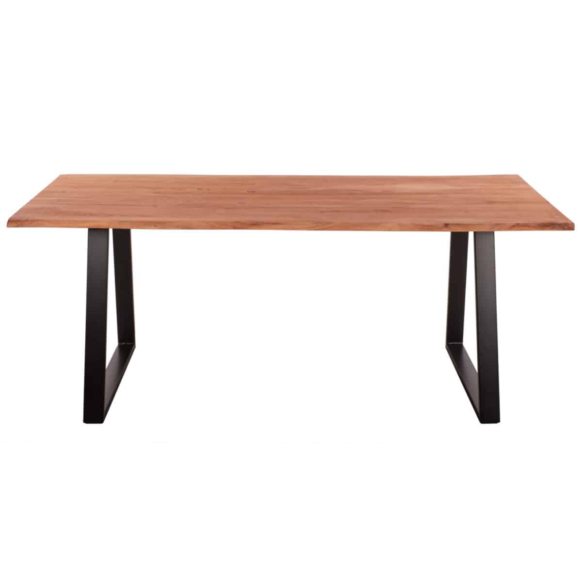 trapezi-trapezarias-slim-fb9850111-apo-m-2 ΤΡΑΠΕΖΙ ΤΡΑΠΕΖΑΡΙΑΣ SOFIA SLIM HM8501.11 ΑΠΟ ΜΑΣΙΦ ΞΥΛΟ ΑΚΑΚΙΑΣ 200x100x77Υ εκ. - Image 3