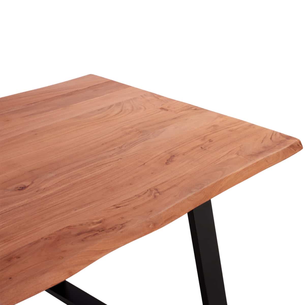 trapezi-trapezarias-slim-fb9850111-apo-m-3 ΤΡΑΠΕΖΙ ΤΡΑΠΕΖΑΡΙΑΣ SOFIA SLIM HM8501.11 ΑΠΟ ΜΑΣΙΦ ΞΥΛΟ ΑΚΑΚΙΑΣ 200x100x77Υ εκ. - Image 4