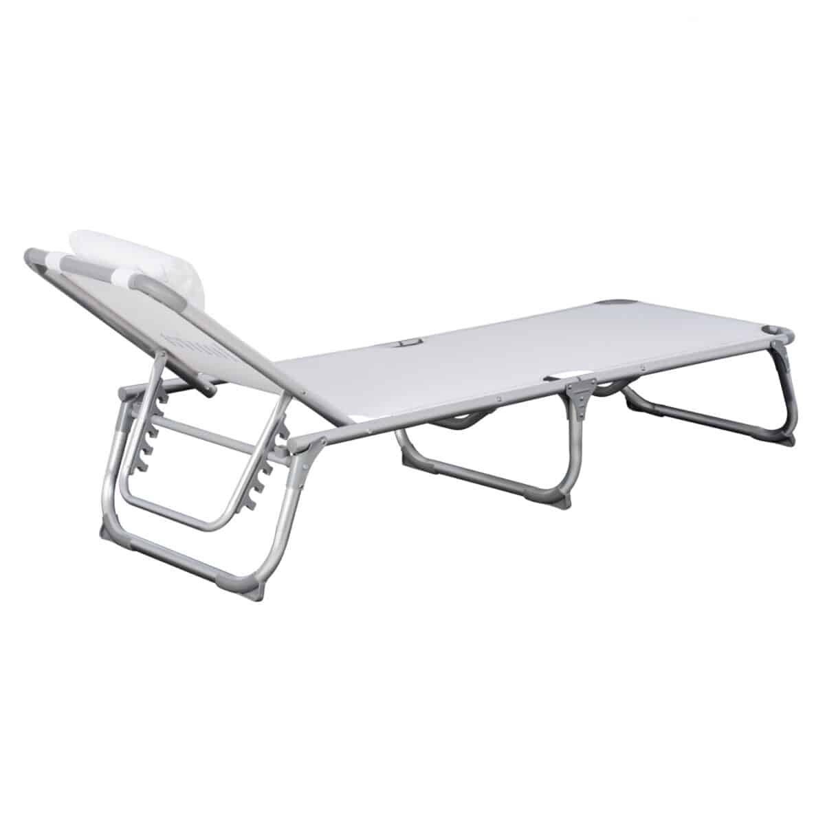 ΞΑΠΛΩΣΤΡΑ ΠΑΡΑΛΙΑΣ ALMIRA HM5054.03 ΒΑΡΕΩΣ ΤΥΠΟΥ ΛΕΥΚΗ ΑΛΟΥΜΙΝΙΟΥ 188x58x31-81 cm. - Image 4