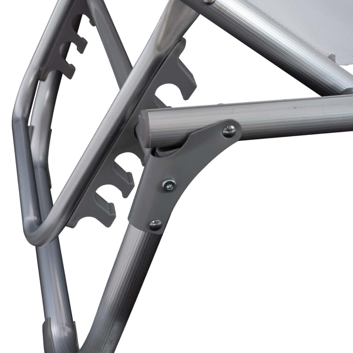 ΞΑΠΛΩΣΤΡΑ ΠΑΡΑΛΙΑΣ ALMIRA HM5054.03 ΒΑΡΕΩΣ ΤΥΠΟΥ ΛΕΥΚΗ ΑΛΟΥΜΙΝΙΟΥ 188x58x31-81 cm. - Image 7