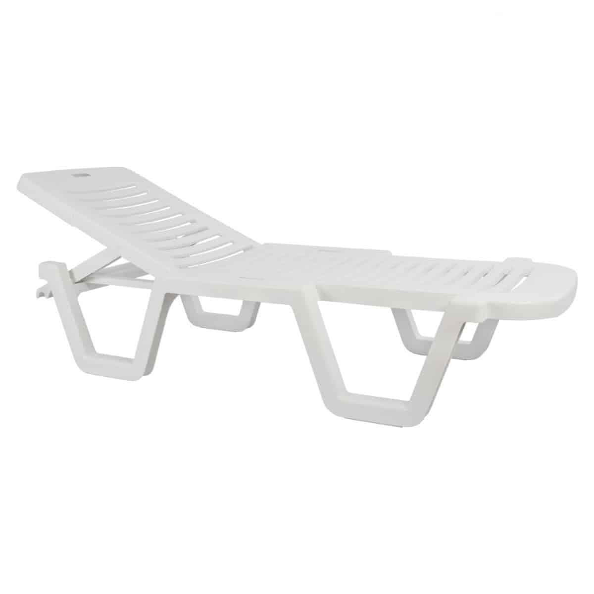 ΞΑΠΛΩΣΤΡΑ ΠΑΡΑΛΙΑΣ ΠΛΑΣΤΙΚΗ ΛΕΥΚΗ ΑΝΑΚΛΙΝΟΜΕΝΗ RELAX 70x190x36cm - Image 3
