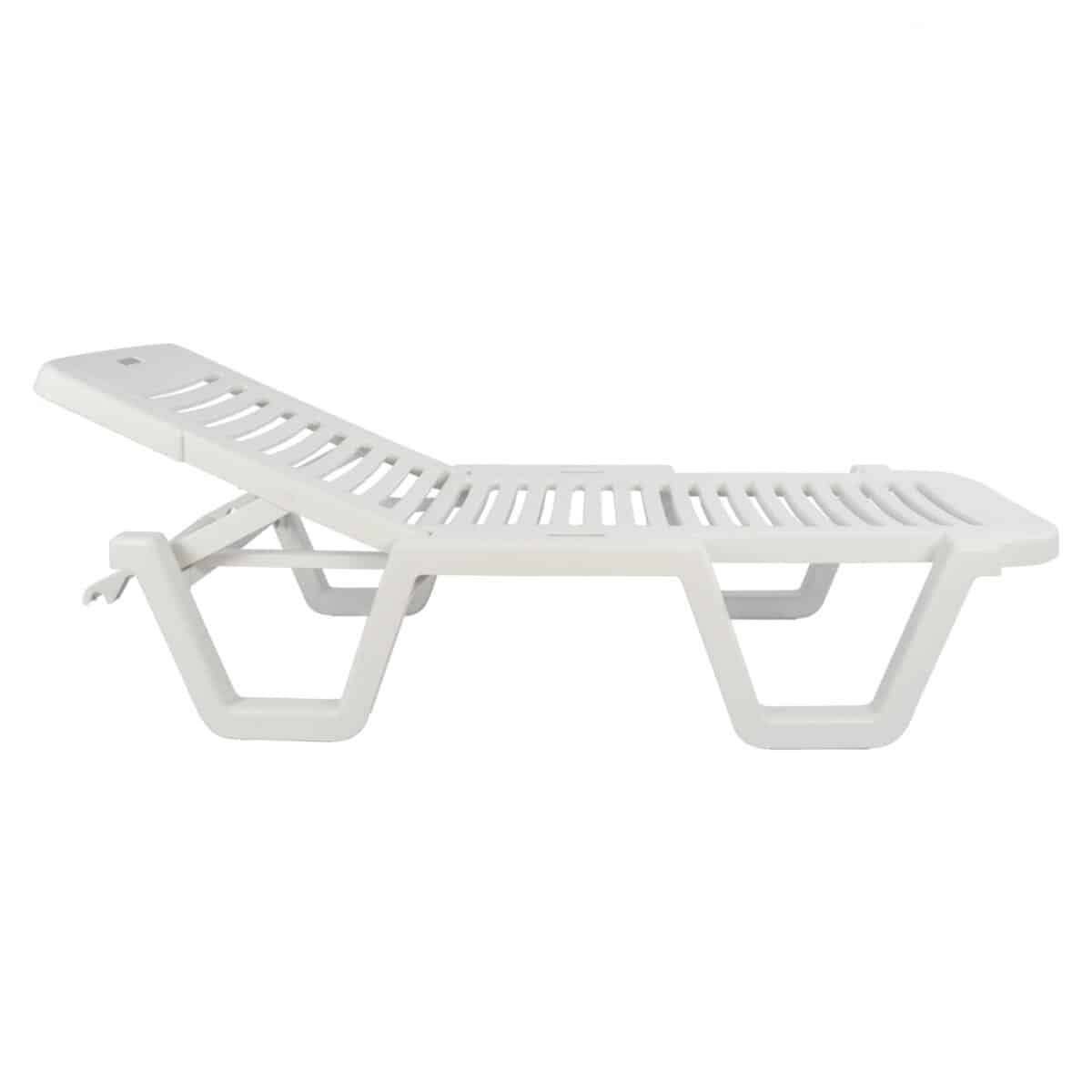 ΞΑΠΛΩΣΤΡΑ ΠΑΡΑΛΙΑΣ ΠΛΑΣΤΙΚΗ ΛΕΥΚΗ ΑΝΑΚΛΙΝΟΜΕΝΗ RELAX 70x190x36cm - Image 5