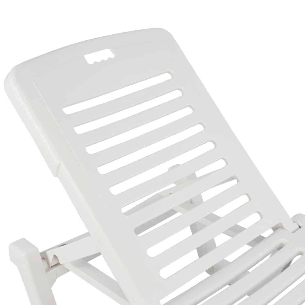 ΞΑΠΛΩΣΤΡΑ ΠΑΡΑΛΙΑΣ ΠΛΑΣΤΙΚΗ ΛΕΥΚΗ ΑΝΑΚΛΙΝΟΜΕΝΗ RELAX 70x190x36cm - Image 7