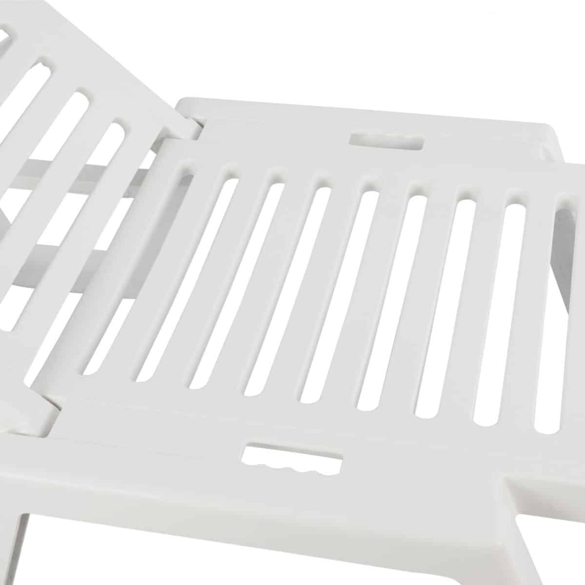 ΞΑΠΛΩΣΤΡΑ ΠΑΡΑΛΙΑΣ ΠΛΑΣΤΙΚΗ ΛΕΥΚΗ ΑΝΑΚΛΙΝΟΜΕΝΗ RELAX 70x190x36cm - Image 9