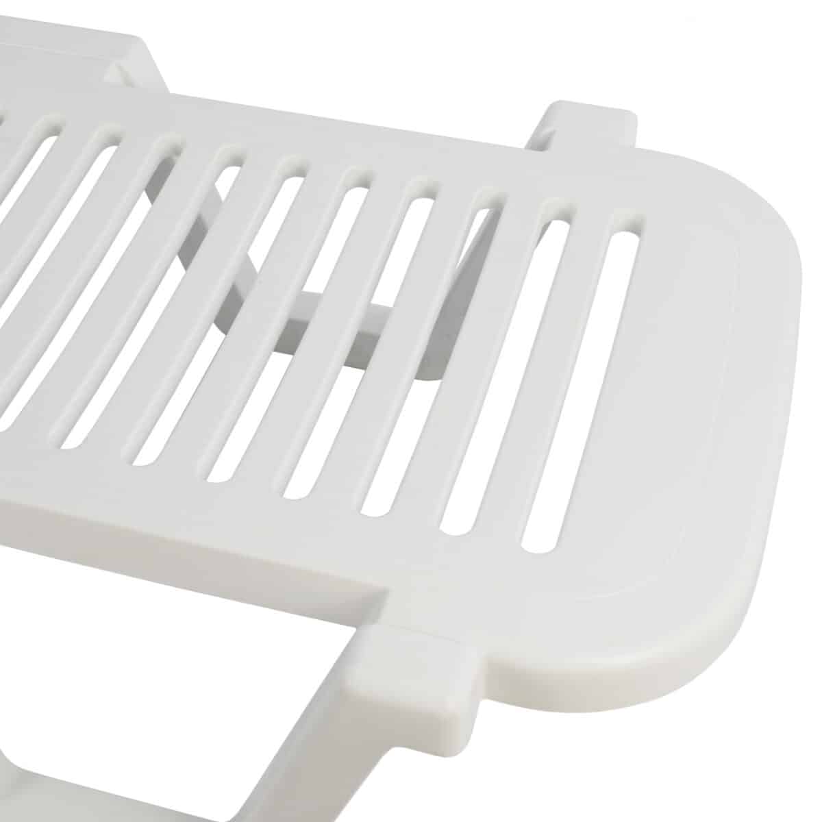 ΞΑΠΛΩΣΤΡΑ ΠΑΡΑΛΙΑΣ ΠΛΑΣΤΙΚΗ ΛΕΥΚΗ ΑΝΑΚΛΙΝΟΜΕΝΗ RELAX 70x190x36cm - Image 10