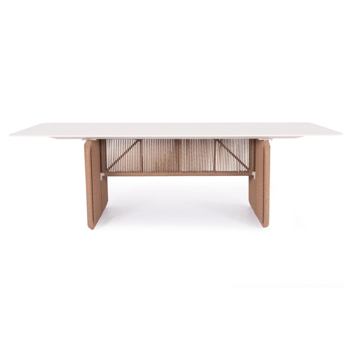 ΤΡΑΠΕΖΙ ΑΛΟΥΜINIOY ΣΕΙΡΑ DESTINY SM6169 ΕΚΡΟΥ SINTERED STONE-TWIST WICKER 240x100x73,5Υεκ. - Image 2