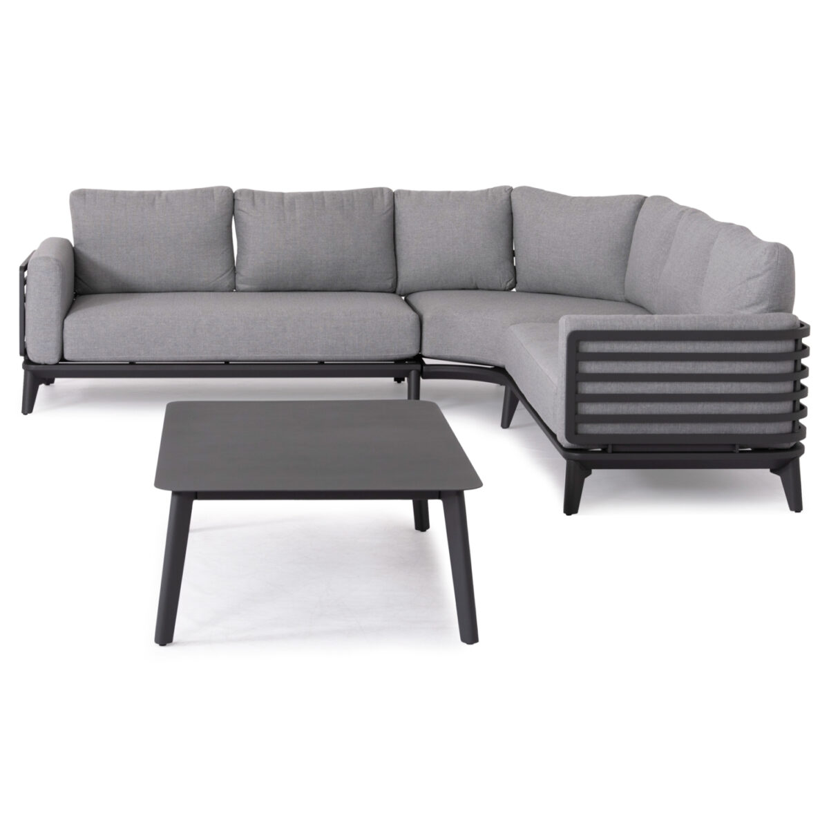 ΣΕΤ ΣΑΛΟΝΙ ΕΞ.ΧΩΡΟΥ 4ΤΜΧ ORION CORNER SM6191.01 ΣΚΟΥΡΟ ΓΚΡΙ ΑΛΟΥΜΙΝΙΟ & OLEFIN - Image 2