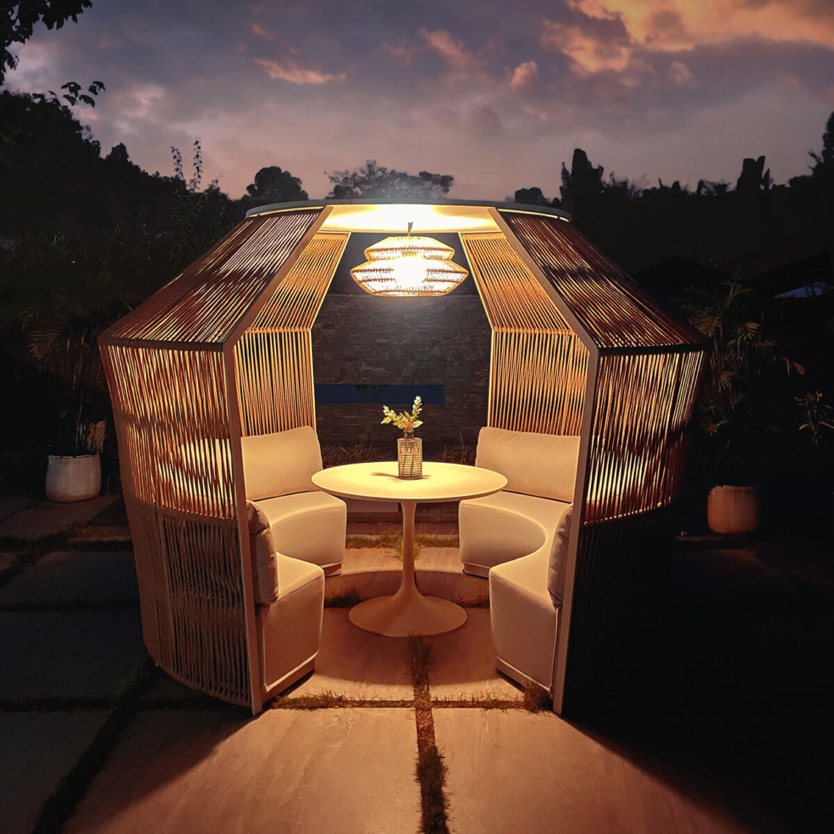 ΣΕΤ 2TMX ΣΕΙΡΑ DIAMOND ΓΚΑΖΕΜΠΟ & ΤΡΑΠΕΖΙ SM21074 ΑΛΟΥΜΙΝΙΟ-TWISTED WICKER - Image 2