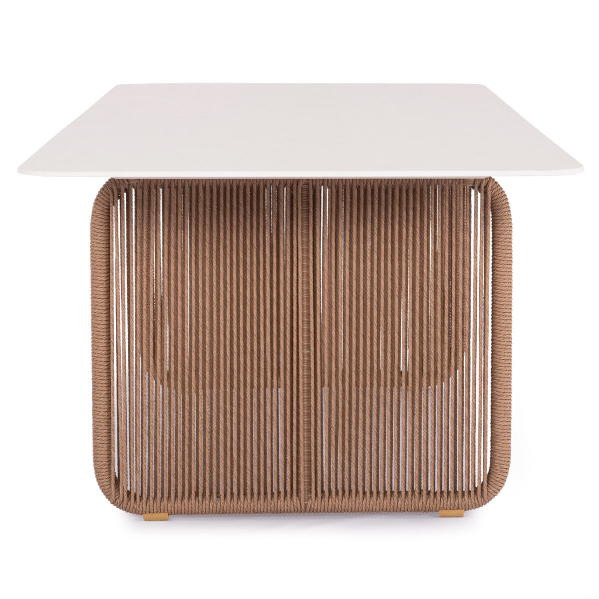 ΤΡΑΠΕΖΙ ΑΛΟΥΜINIOY ΣΕΙΡΑ DESTINY SM6169 ΕΚΡΟΥ SINTERED STONE-TWIST WICKER 240x100x73,5Υεκ. - Image 3