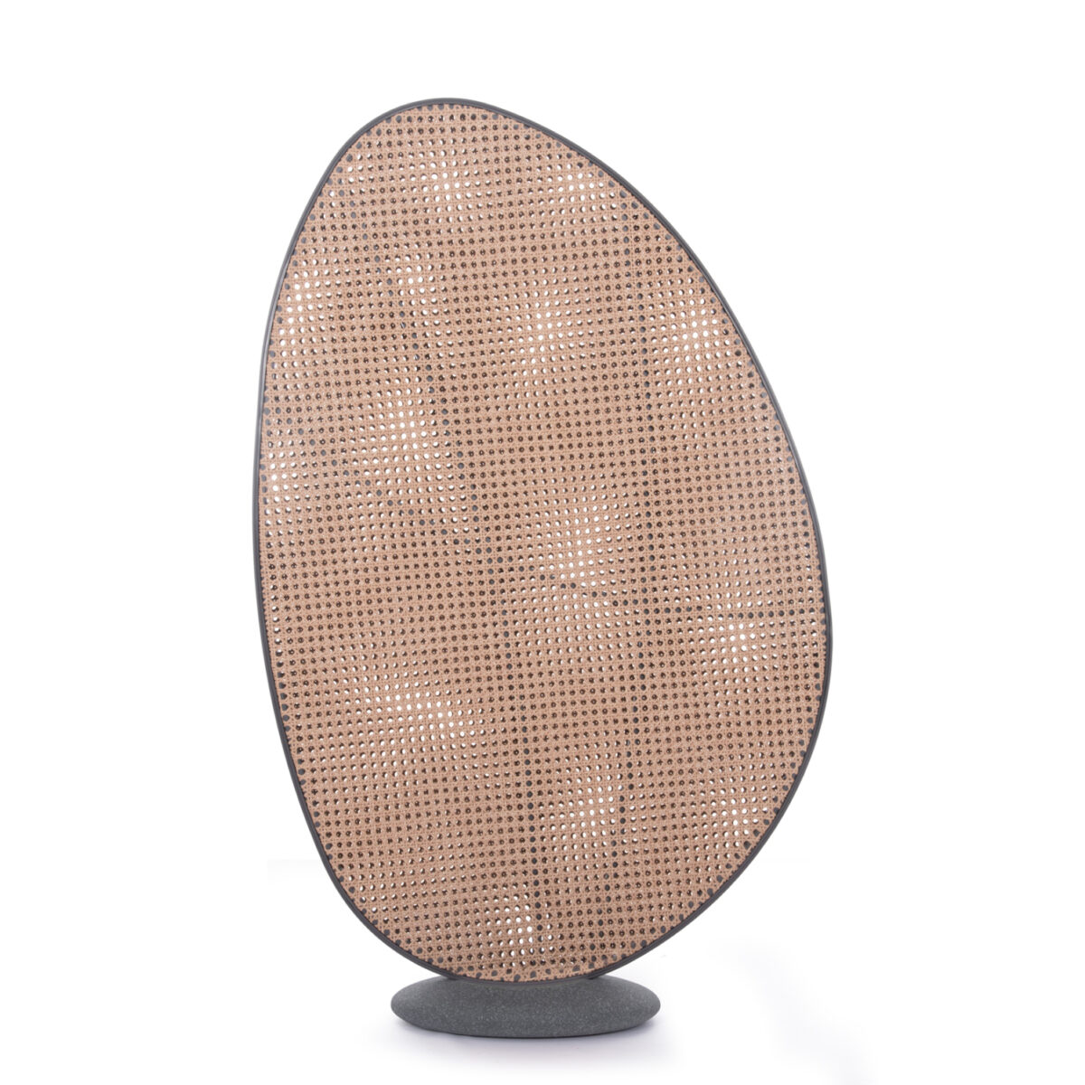 ΠΑΡΑΒΑΝ ΑΛΟΥΜΙΝΙΟΥ KOMORABI (S) SM6181 ΑΝΘΡΑΚΙ ΣΚΕΛΕΤΟΣ-WICKER ΜΠΕΖ 108x33x169Υεκ. - Image 3