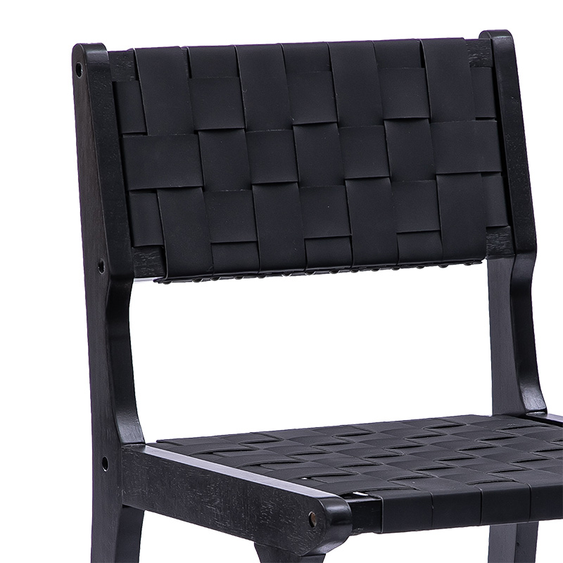 236-000011-4 Σκαμπό μπαρ Ridley  ξύλο-pu μαύρο - Image 5