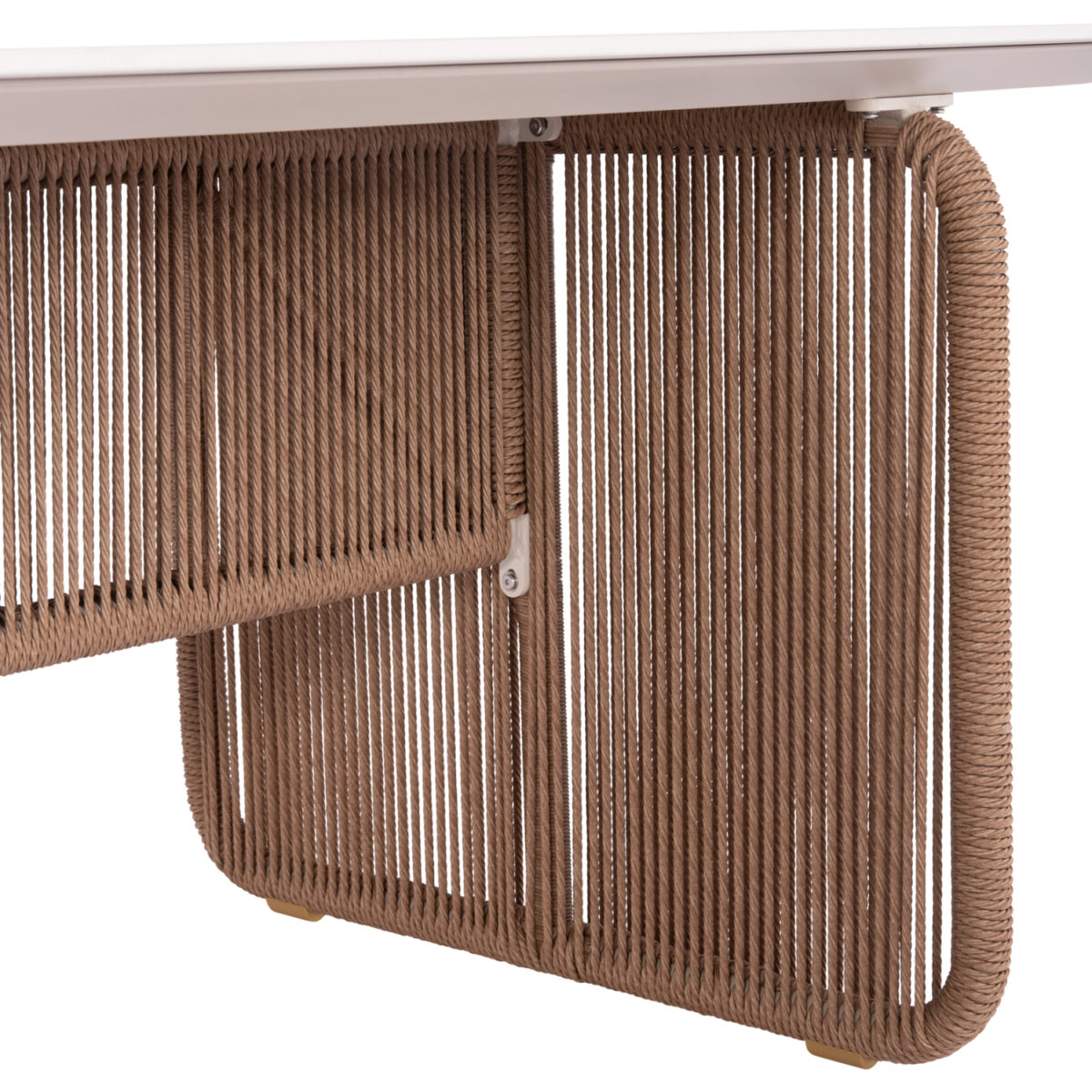 ΤΡΑΠΕΖΙ ΑΛΟΥΜINIOY ΣΕΙΡΑ DESTINY SM6169 ΕΚΡΟΥ SINTERED STONE-TWIST WICKER 240x100x73,5Υεκ. - Image 4