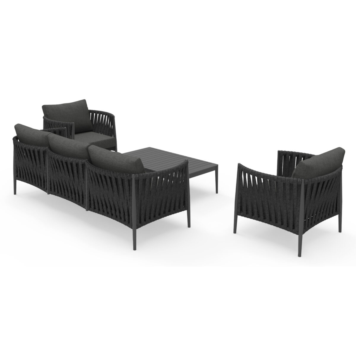 ΣΕΤ ΣΑΛΟΝΙ ΕΞΩΤΕΡΙΚΟΥ ΧΩΡΟΥ 4ΤΜΧ POLARIS SM6211.01 ΓΚΡΙ ΑΛΟΥΜΙΝΙΟ-ΣΧΟΙΝΙ-OLEFIN - Image 4