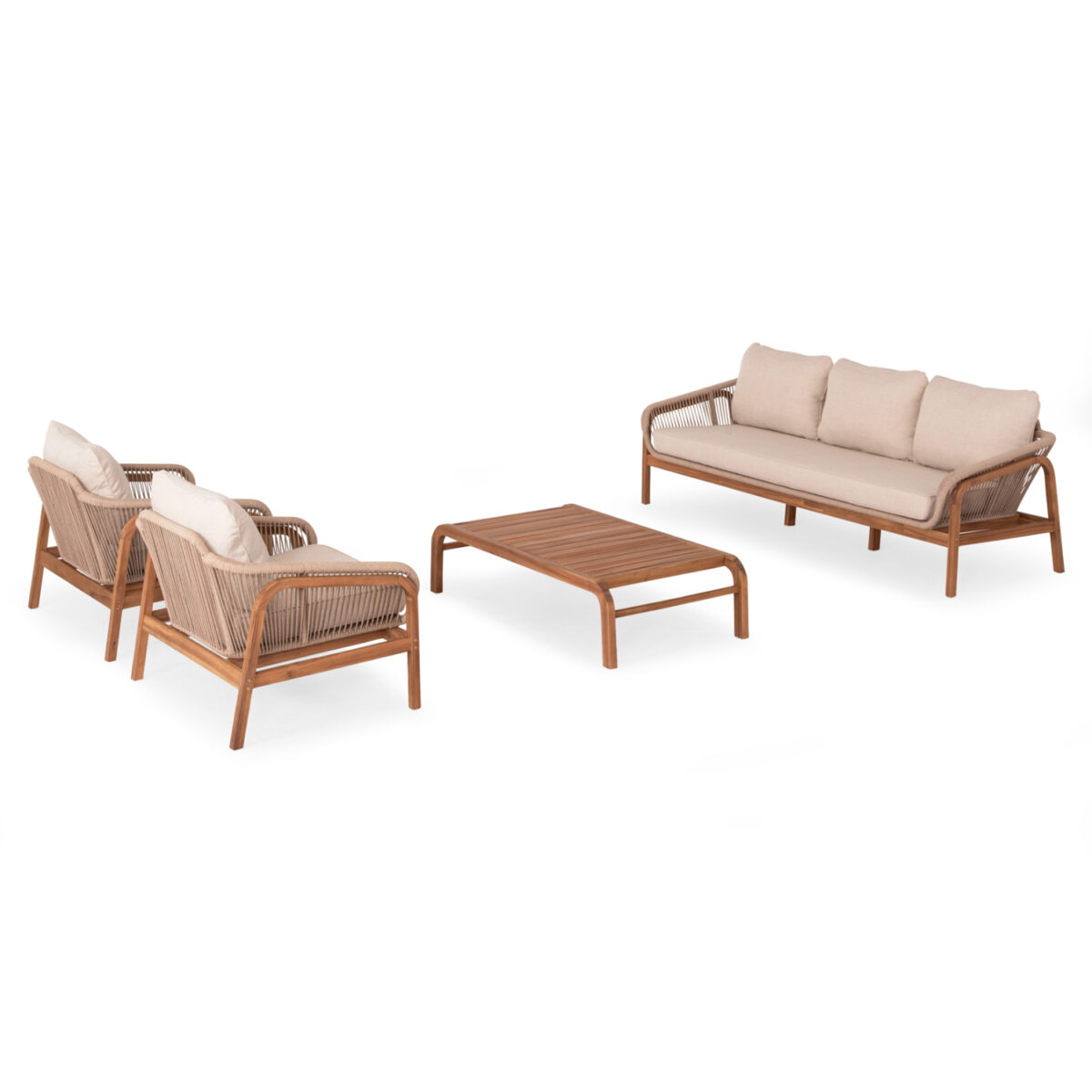 ΣΕΤ ΣΑΛΟΝΙ ΕΞ.ΧΩΡΟΥ 4ΤΜΧ ΣΕΙΡΑ OASIS SM6224 ΞΥΛΟ ΑΚΑΚΙΑΣ-ΑΛΟΥΜΙΝΙΟ & ΣΧΟΙΝΙ ΜΠΕΖ - Image 4