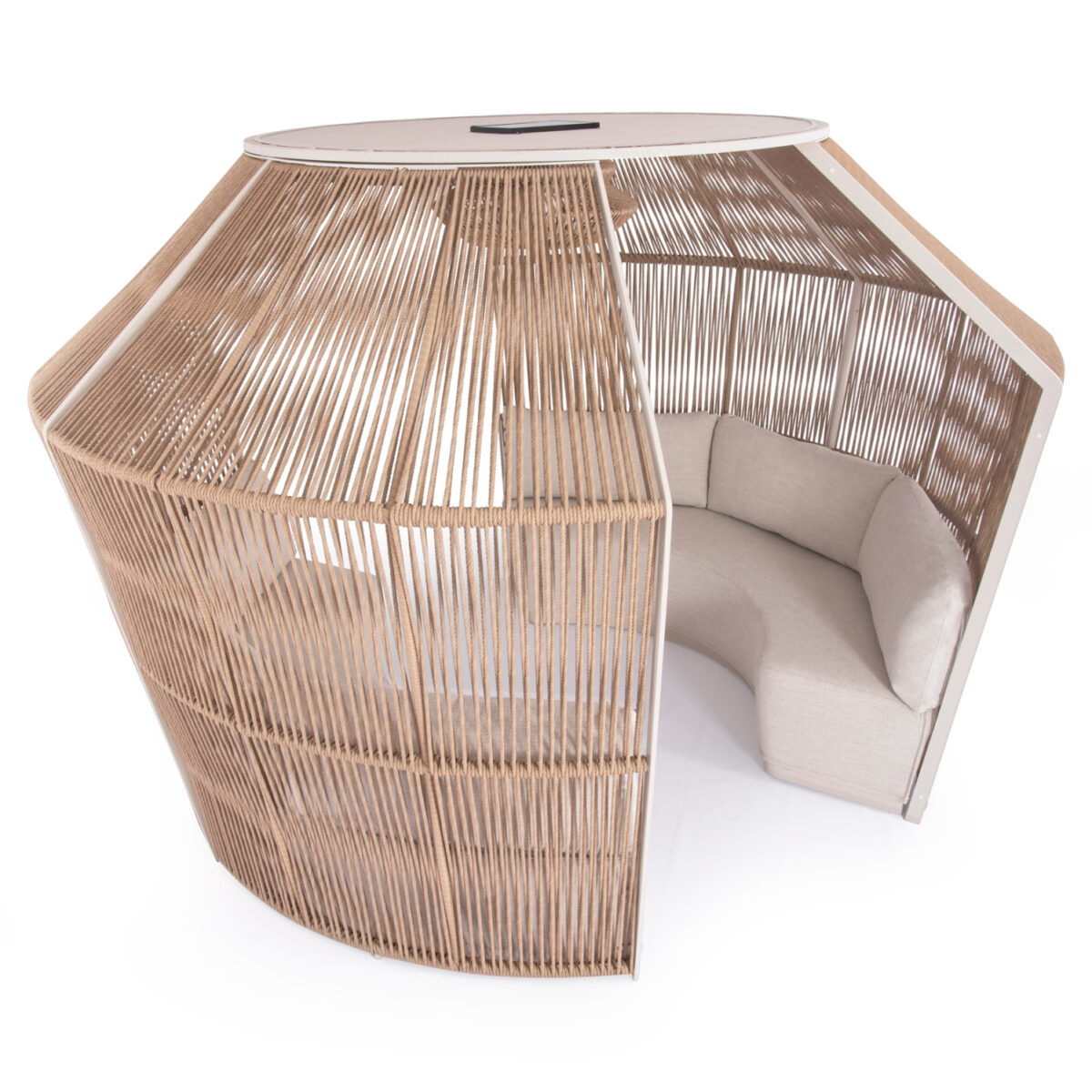 ΣΕΤ 2TMX ΣΕΙΡΑ DIAMOND ΓΚΑΖΕΜΠΟ & ΤΡΑΠΕΖΙ SM21074 ΑΛΟΥΜΙΝΙΟ-TWISTED WICKER - Image 4