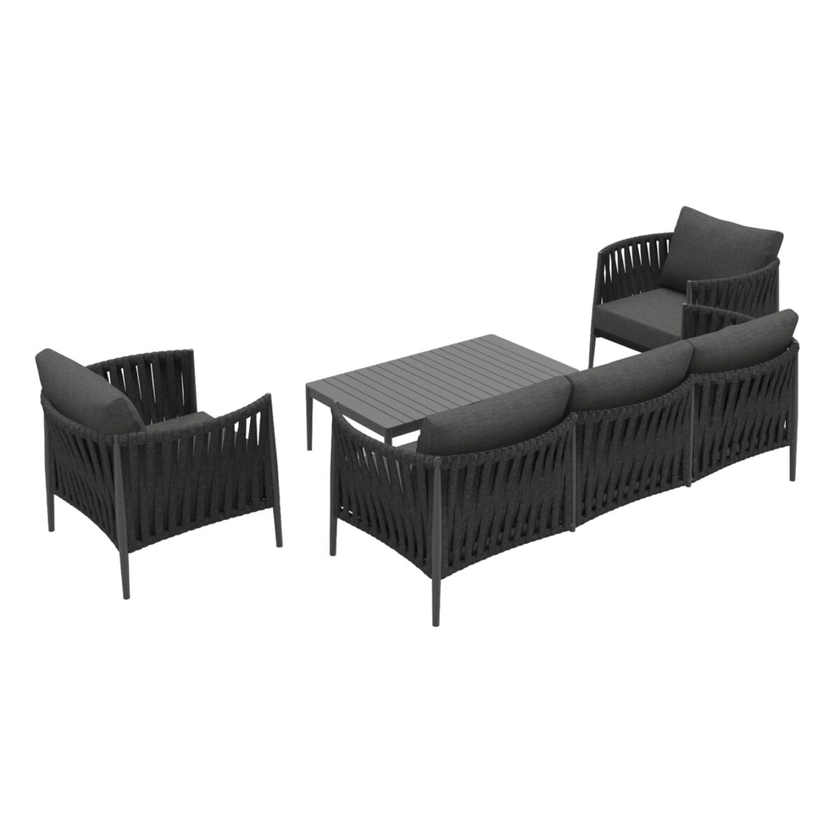 ΣΕΤ ΣΑΛΟΝΙ ΕΞΩΤΕΡΙΚΟΥ ΧΩΡΟΥ 4ΤΜΧ POLARIS SM6211.01 ΓΚΡΙ ΑΛΟΥΜΙΝΙΟ-ΣΧΟΙΝΙ-OLEFIN - Image 5