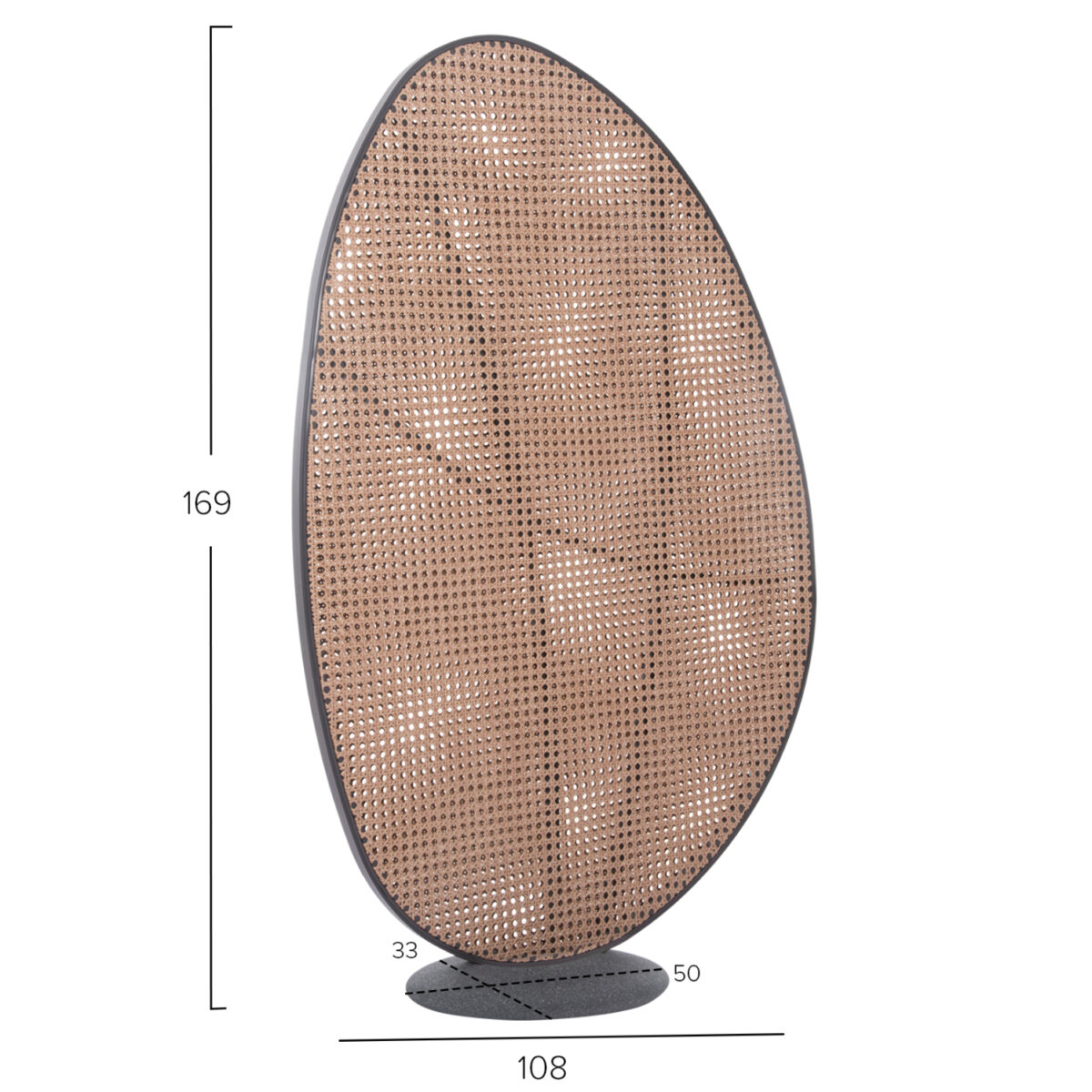 ΠΑΡΑΒΑΝ ΑΛΟΥΜΙΝΙΟΥ KOMORABI (S) SM6181 ΑΝΘΡΑΚΙ ΣΚΕΛΕΤΟΣ-WICKER ΜΠΕΖ 108x33x169Υεκ. - Image 7