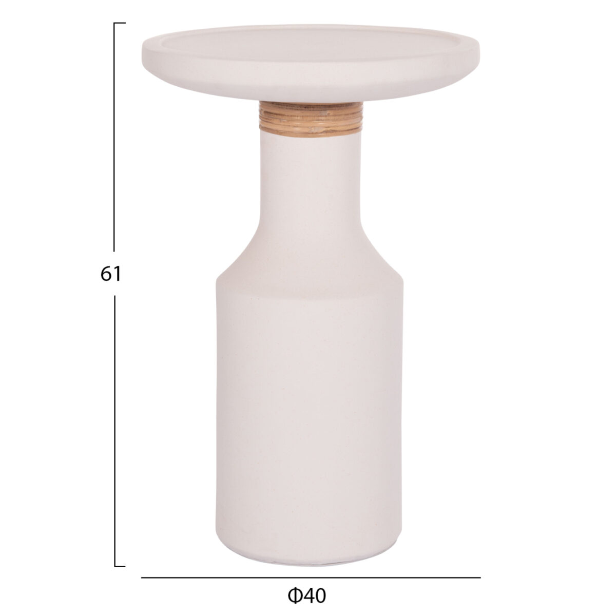 boithitiko-trapezi-fb91816902-fiber-ceme-1 ΒΟΗΘΗΤΙΚΟ ΤΡΑΠΕΖΙ TRED(T) HM18169.02 FIBER CEMENT ΛΕΥΚΟ-ΦΥΣΙΚΟ RATTAN--Φ40x61Υεκ. - Image 2