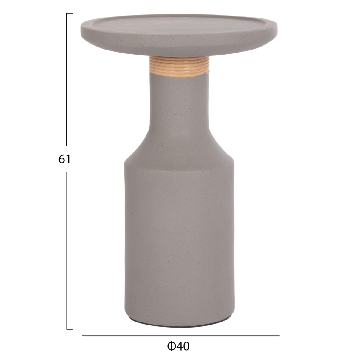 boithitiko-trapezi-fb91816903-fiber-ceme-1 ΒΟΗΘΗΤΙΚΟ ΤΡΑΠΕΖΙ TRED(T) HM18169.03 FIBER CEMENT ΓΚΡΙ-ΦΥΣΙΚΟ RATTAN--Φ40x61Υεκ. - Image 2