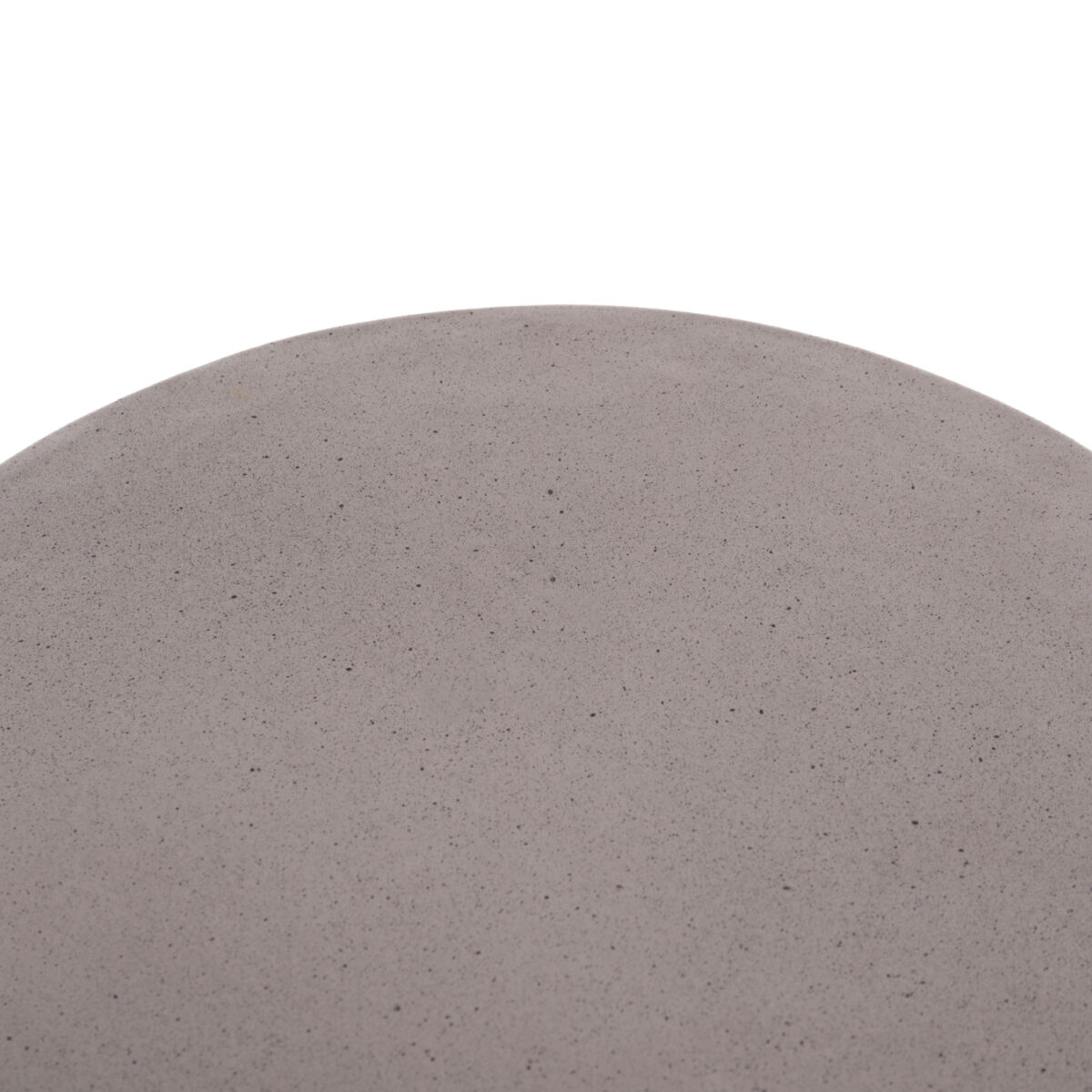 ΒΟΗΘΗΤΙΚΟ ΤΡΑΠΕΖΙ ΣΤΡΟΓΓΥΛΟ DELIA HM18167.03 FIBER CEMENT ΓΚΡΙ & RATTAN Φ40x45Υεκ - Image 5