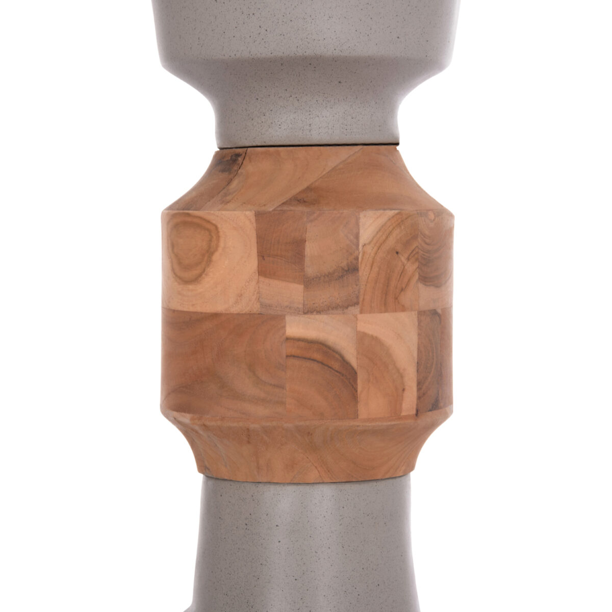 ΔΙΑΚΟΣΜΗΤΙΚΟ ΒΑΖΟ ΔΑΠΕΔΟΥ NEBULA HM4661.03 FIBER CEMENT ΓΚΡΙ--ΞΥΛΟ ΤΕΑΚ Φ60x115Υεκ. - Image 5