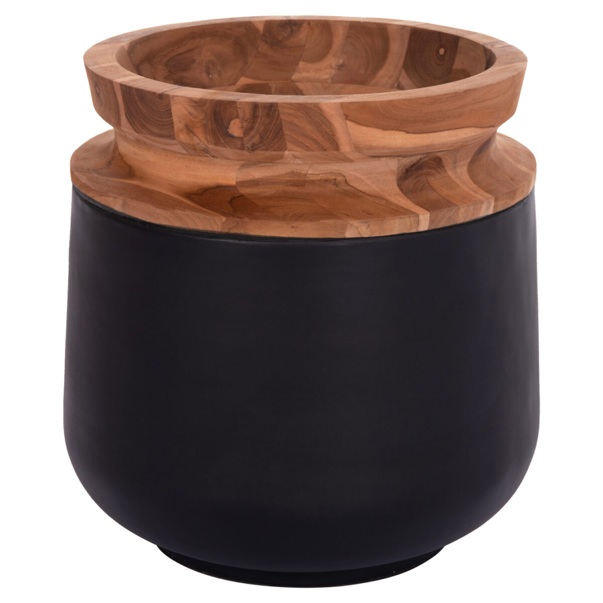 ΔΙΑΚΟΣΜΗΤΙΚΟ ΒΑΖΟ ΔΑΠΕΔΟΥ LINTER HM4662.01L FIBER CEMENT ΜΑΥΡΟ--ΞΥΛΟ ΤΕΑΚ Φ41x47Υεκ. - Image 3