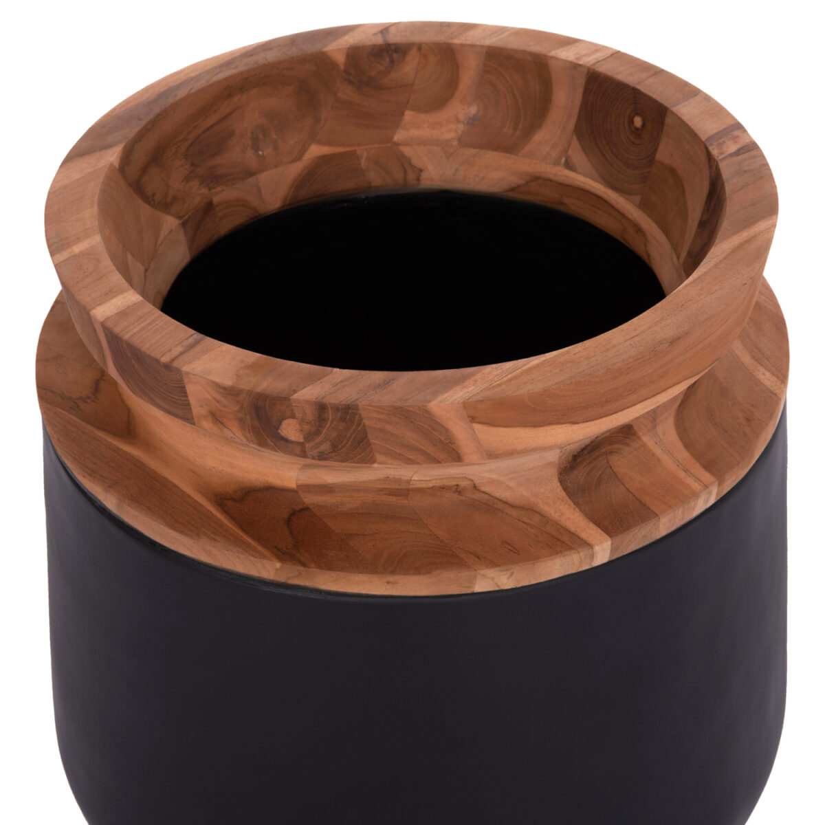 ΔΙΑΚΟΣΜΗΤΙΚΟ ΒΑΖΟ ΔΑΠΕΔΟΥ LINTER HM4662.01L FIBER CEMENT ΜΑΥΡΟ--ΞΥΛΟ ΤΕΑΚ Φ41x47Υεκ. - Image 8