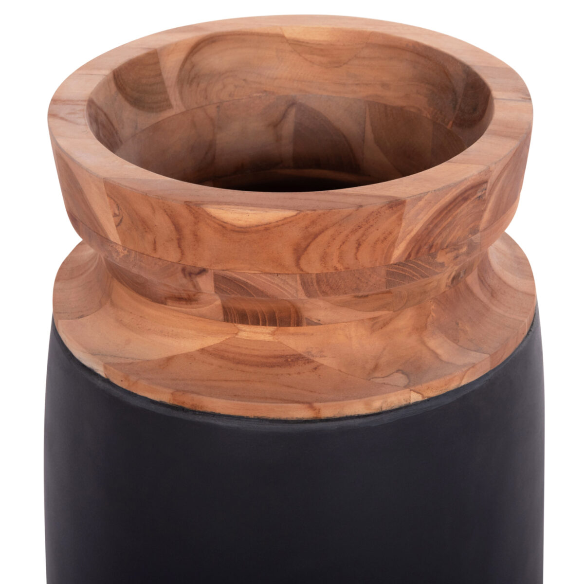 diakosmitiko-bazo-dapedoy-fb9466201s-fib-3 ΔΙΑΚΟΣΜΗΤΙΚΟ ΒΑΖΟ ΔΑΠΕΔΟΥ LINTER HM4662.01S FIBER CEMENT ΜΑΥΡΟ--ΞΥΛΟ ΤΕΑΚ Φ34x60Υεκ. - Image 4