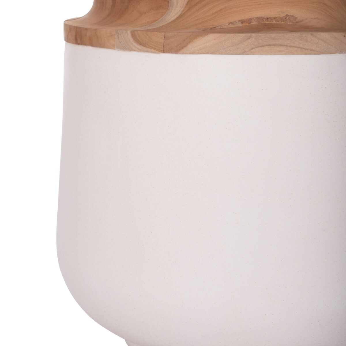 ΔΙΑΚΟΣΜΗΤΙΚΟ ΒΑΖΟ ΔΑΠΕΔΟΥ LINTER HM4662.02L FIBER CEMENT ΛΕΥΚΟ--ΞΥΛΟ ΤΕΑΚ Φ41x47Υεκ. - Image 5