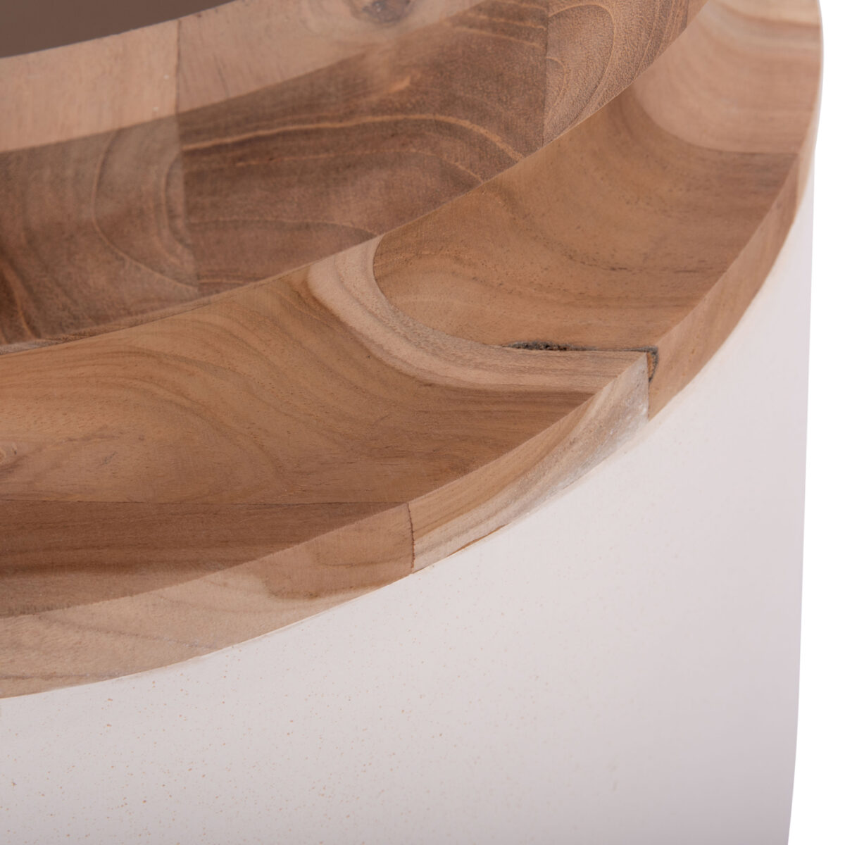 ΔΙΑΚΟΣΜΗΤΙΚΟ ΒΑΖΟ ΔΑΠΕΔΟΥ LINTER HM4662.02L FIBER CEMENT ΛΕΥΚΟ--ΞΥΛΟ ΤΕΑΚ Φ41x47Υεκ. - Image 6