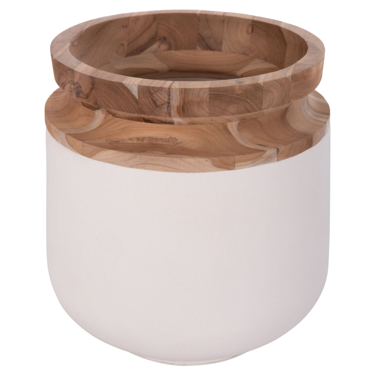 ΔΙΑΚΟΣΜΗΤΙΚΟ ΒΑΖΟ ΔΑΠΕΔΟΥ LINTER HM4662.02L FIBER CEMENT ΛΕΥΚΟ--ΞΥΛΟ ΤΕΑΚ Φ41x47Υεκ. - Image 7