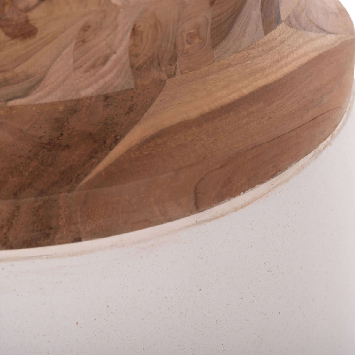 ΔΙΑΚΟΣΜΗΤΙΚΟ ΒΑΖΟ ΔΑΠΕΔΟΥ LINTER HM4662.02S FIBER CEMENT ΛΕΥΚΟ--ΞΥΛΟ ΤΕΑΚ Φ34x60Υεκ. - Image 8