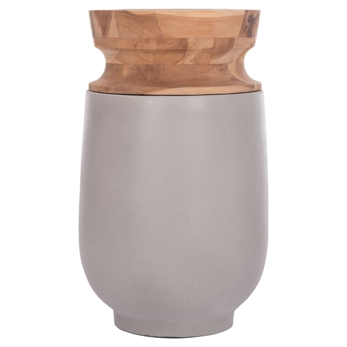 ΔΙΑΚΟΣΜΗΤΙΚΟ ΒΑΖΟ ΔΑΠΕΔΟΥ LINTER HM4662.03S FIBER CEMENT ΓΚΡΙ--ΞΥΛΟ ΤΕΑΚ Φ34x60Υεκ. - Image 3