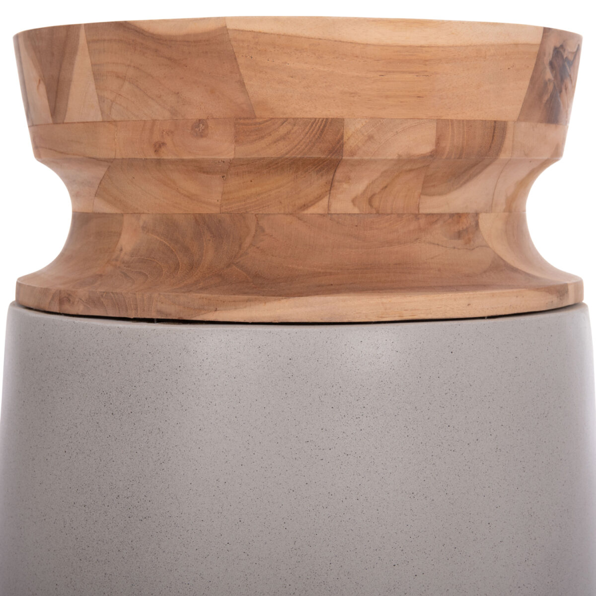 ΔΙΑΚΟΣΜΗΤΙΚΟ ΒΑΖΟ ΔΑΠΕΔΟΥ LINTER HM4662.03S FIBER CEMENT ΓΚΡΙ--ΞΥΛΟ ΤΕΑΚ Φ34x60Υεκ. - Image 5