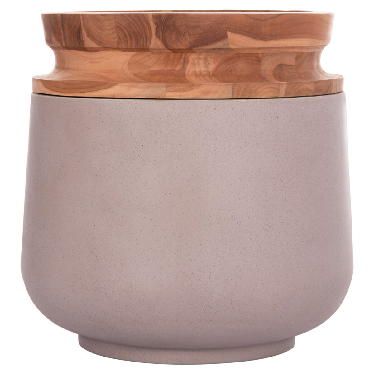 ΔΙΑΚΟΣΜΗΤΙΚΟ ΒΑΖΟ ΔΑΠΕΔΟΥ LINTER HM4662.05L FIBER CEMENT ΓΚΡΙ ΜΑΤ--ΞΥΛΟ ΤΕΑΚ Φ41x47Υεκ - Image 3