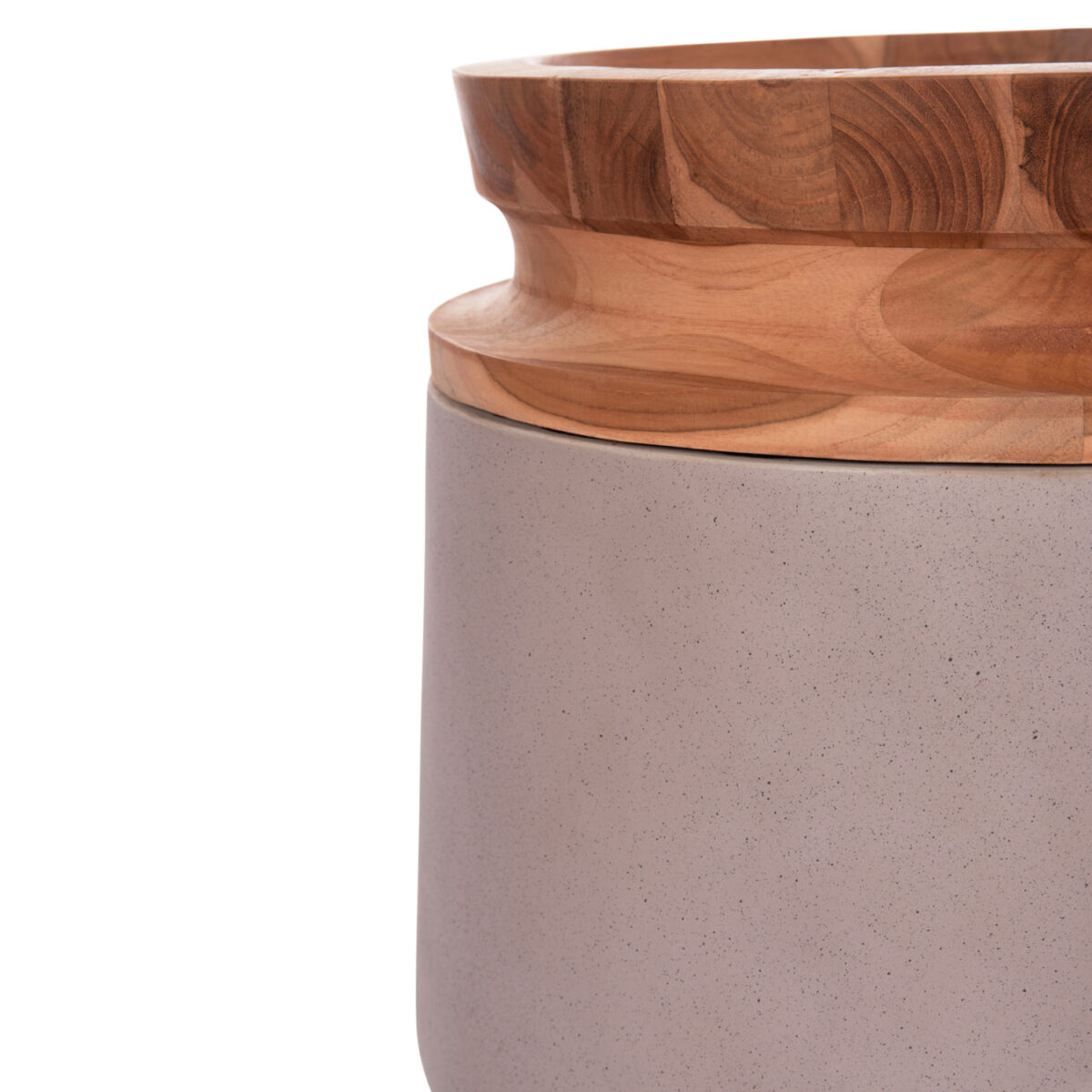 ΔΙΑΚΟΣΜΗΤΙΚΟ ΒΑΖΟ ΔΑΠΕΔΟΥ LINTER HM4662.05L FIBER CEMENT ΓΚΡΙ ΜΑΤ--ΞΥΛΟ ΤΕΑΚ Φ41x47Υεκ - Image 5