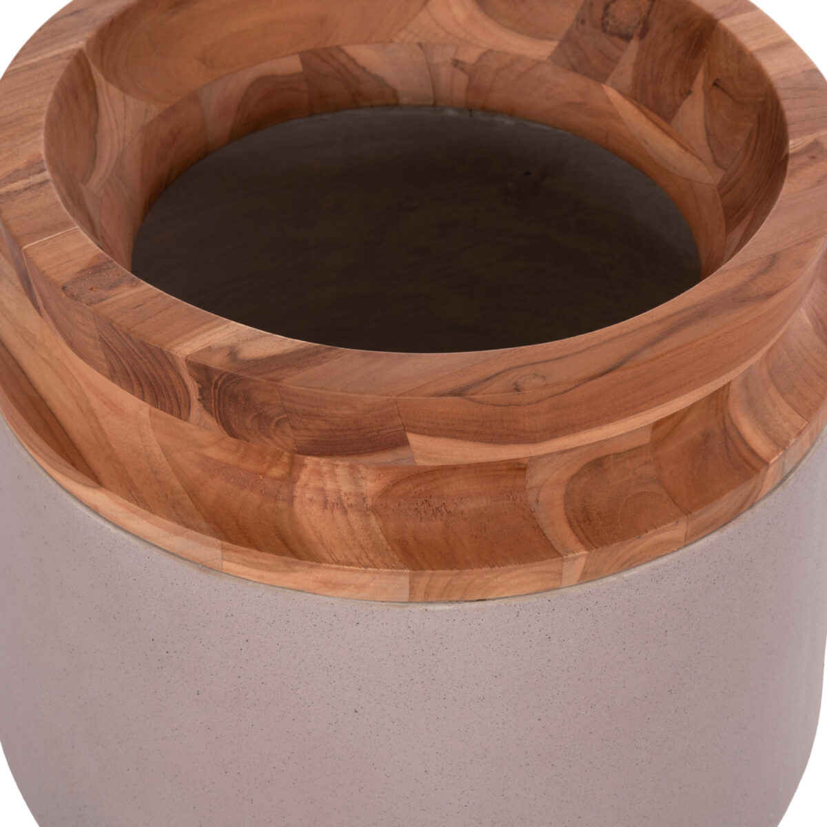 ΔΙΑΚΟΣΜΗΤΙΚΟ ΒΑΖΟ ΔΑΠΕΔΟΥ LINTER HM4662.05L FIBER CEMENT ΓΚΡΙ ΜΑΤ--ΞΥΛΟ ΤΕΑΚ Φ41x47Υεκ - Image 7